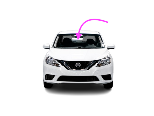 2013-2019 Nissan Sentra 4D Sedan Front Windshield Green Tint No Molding