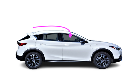 2017-2019 Infiniti QX30 4D Utility Passenger Front Right Door Window Glass