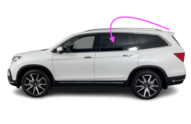 2016-2022 Honda Pilot Utility Driver Left Side Rear Door Window Glass (4MM)