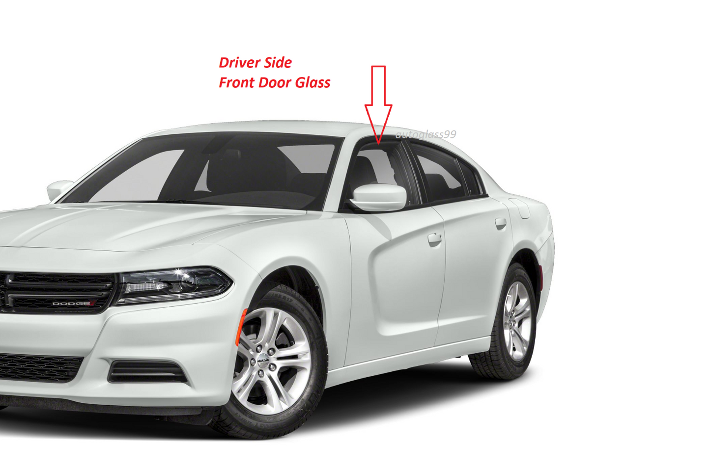 Fits 2011-2023 Dodge Charger Driver Side (Left) Front Door Glass (Tempered)