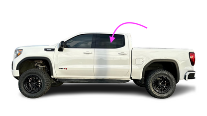 Fit 2019-2024 Chevrolet Silverado & GMC 1500 4D Rear Left Door Window Glass/Dark